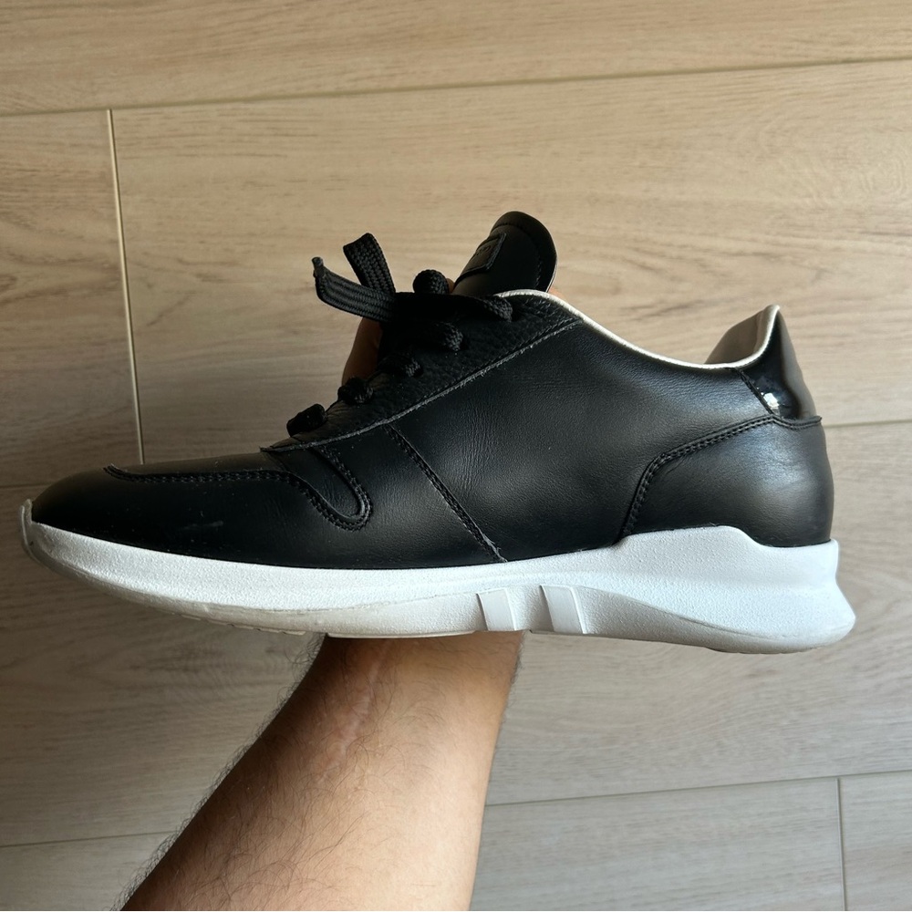John Galliano Black Leather Sneakers Size 9.5 - Picture 5 of 11